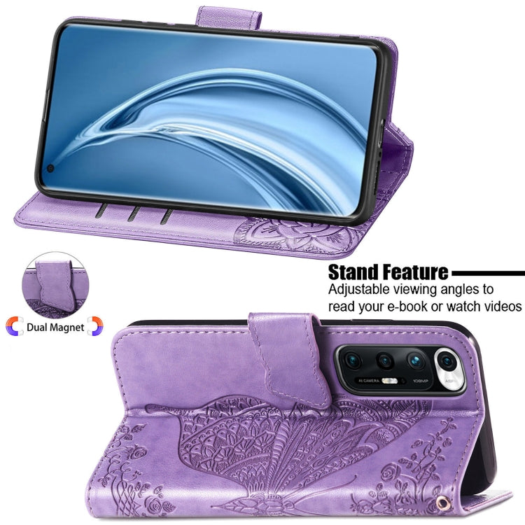 For Xiaomi Mi 10S Butterfly Love Flowers Embossed Horizontal Flip Leather Case with Holder & Card Slots & Wallet & Lanyard