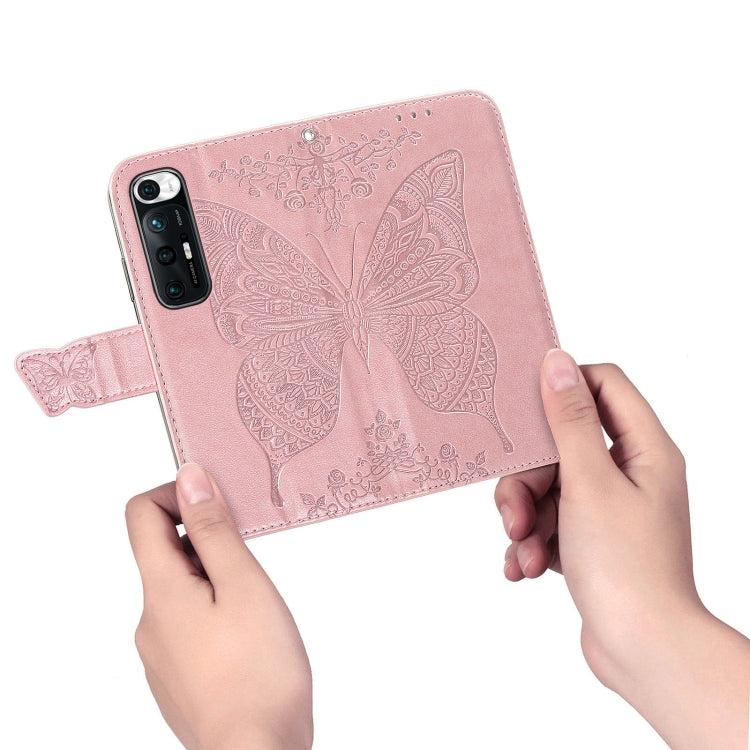 For Xiaomi Mi 10S Butterfly Love Flowers Embossed Horizontal Flip Leather Case with Holder & Card Slots & Wallet & Lanyard