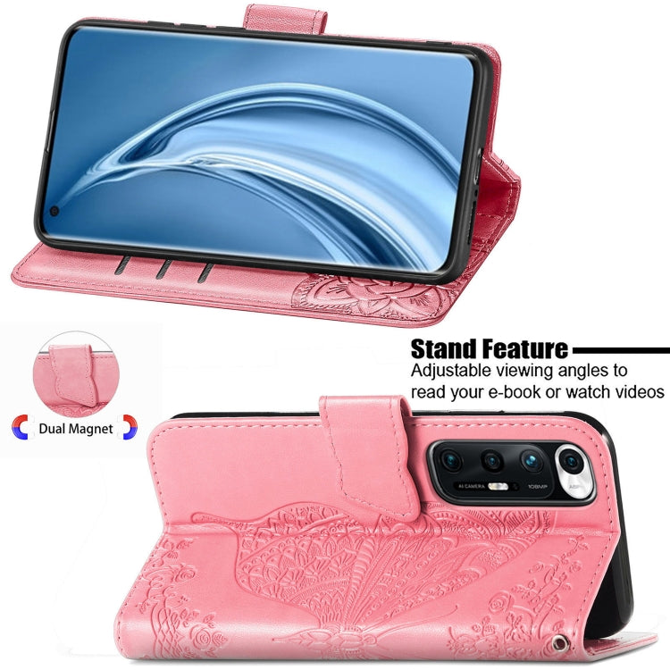 For Xiaomi Mi 10S Butterfly Love Flowers Embossed Horizontal Flip Leather Case with Holder & Card Slots & Wallet & Lanyard