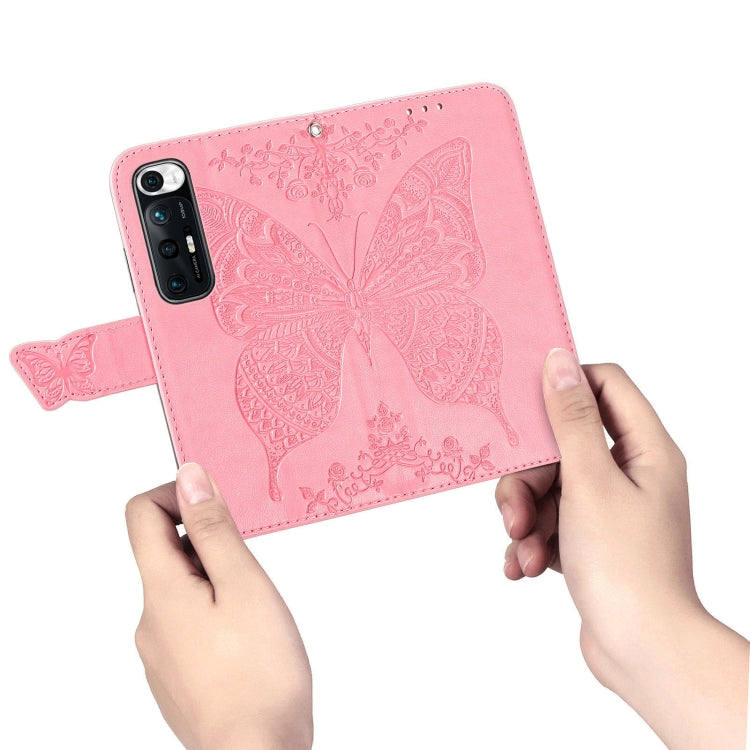 For Xiaomi Mi 10S Butterfly Love Flowers Embossed Horizontal Flip Leather Case with Holder & Card Slots & Wallet & Lanyard
