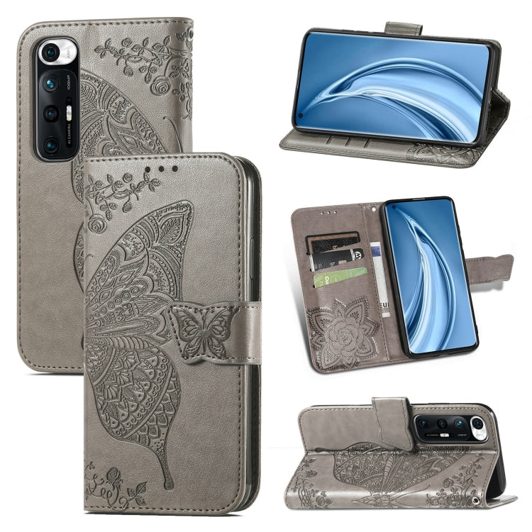 For Xiaomi Mi 10S Butterfly Love Flowers Embossed Horizontal Flip Leather Case with Holder & Card Slots & Wallet & Lanyard
