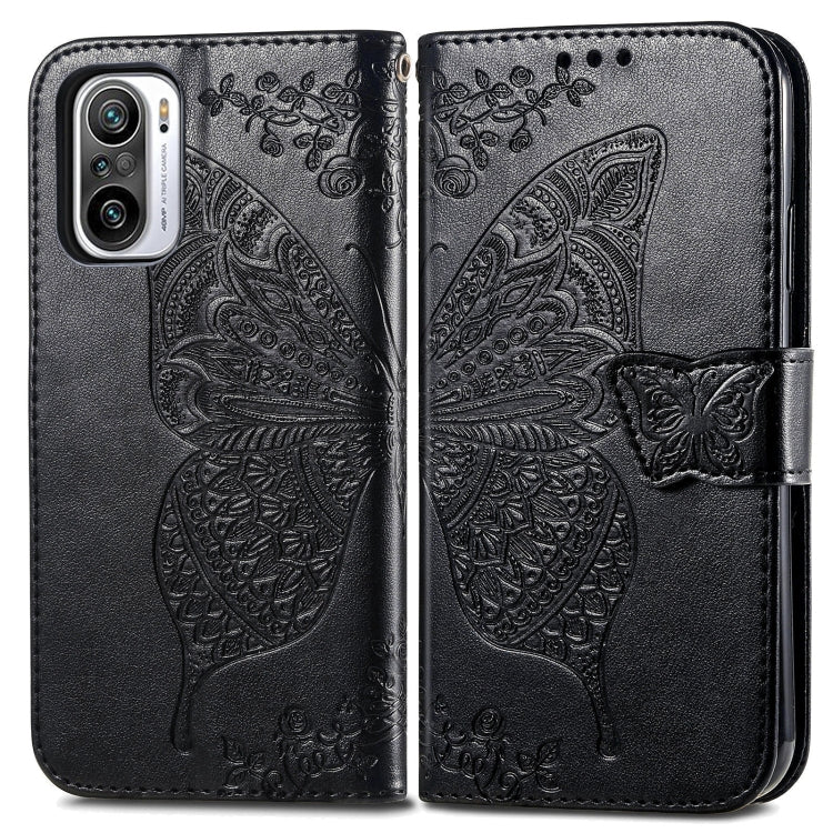 For Xiaomi Redmi Note 10 Pro Butterfly Love Flowers Embossed Horizontal Flip Leather Case with Holder & Card Slots & Wallet & Lanyard