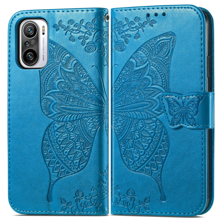 For Xiaomi Redmi Note 10 Pro Butterfly Love Flowers Embossed Horizontal Flip Leather Case with Holder & Card Slots & Wallet & Lanyard