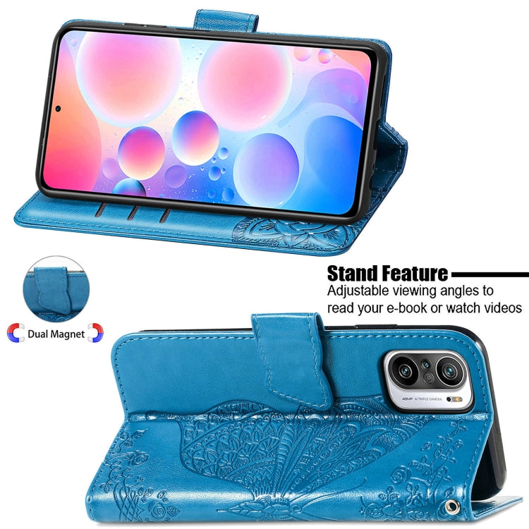 For Xiaomi Redmi Note 10 Pro Butterfly Love Flowers Embossed Horizontal Flip Leather Case with Holder & Card Slots & Wallet & Lanyard