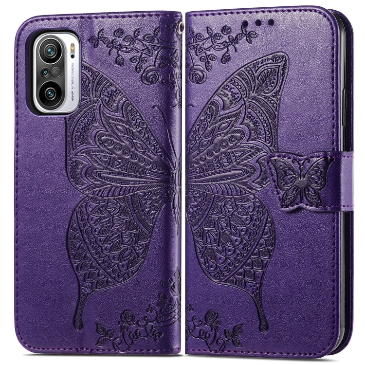 For Xiaomi Redmi Note 10 Pro Butterfly Love Flowers Embossed Horizontal Flip Leather Case with Holder & Card Slots & Wallet & Lanyard