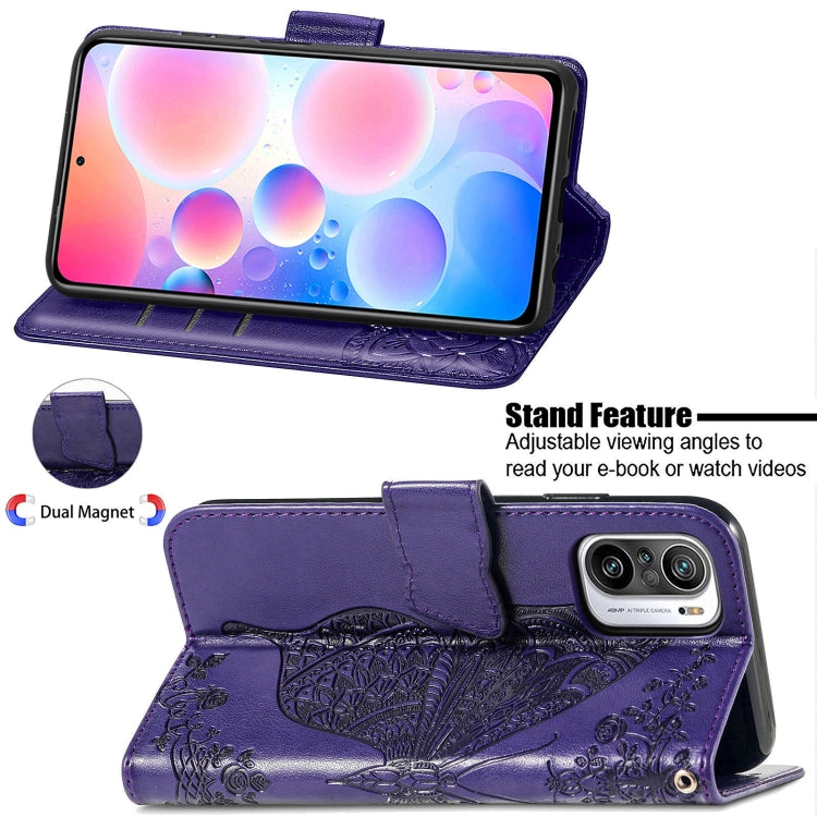 For Xiaomi Redmi Note 10 Pro Butterfly Love Flowers Embossed Horizontal Flip Leather Case with Holder & Card Slots & Wallet & Lanyard