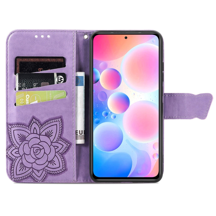 For Xiaomi Redmi Note 10 Pro Butterfly Love Flowers Embossed Horizontal Flip Leather Case with Holder & Card Slots & Wallet & Lanyard
