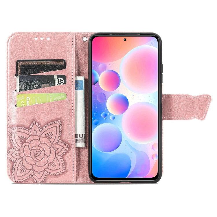 For Xiaomi Redmi Note 10 Pro Butterfly Love Flowers Embossed Horizontal Flip Leather Case with Holder & Card Slots & Wallet & Lanyard