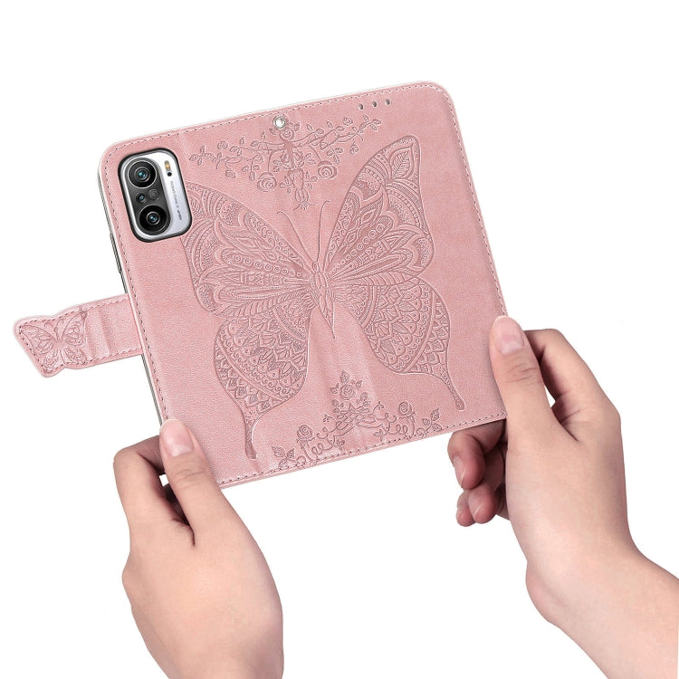 For Xiaomi Redmi Note 10 Pro Butterfly Love Flowers Embossed Horizontal Flip Leather Case with Holder & Card Slots & Wallet & Lanyard
