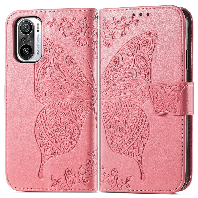 For Xiaomi Redmi Note 10 Pro Butterfly Love Flowers Embossed Horizontal Flip Leather Case with Holder & Card Slots & Wallet & Lanyard
