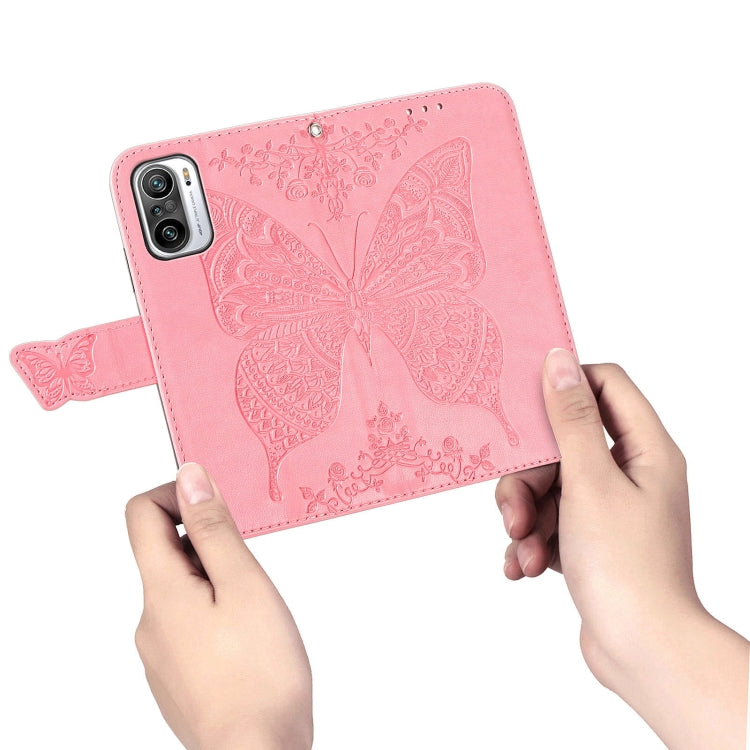 For Xiaomi Redmi Note 10 Pro Butterfly Love Flowers Embossed Horizontal Flip Leather Case with Holder & Card Slots & Wallet & Lanyard