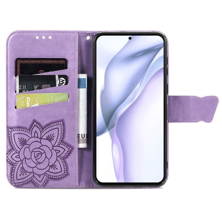 For Huawei P50 Pro Butterfly Love Flowers Embossed Horizontal Flip Leather Case with Holder & Card Slots & Wallet & Lanyard