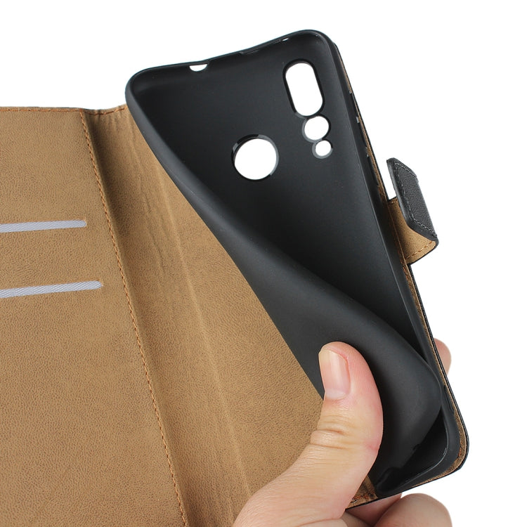 Horizontal Flip Leather Case for Huawei Nova 4, with Magnetic Buckle & Holder & Card Slots & Wallet(Black)