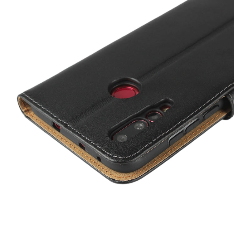 Horizontal Flip Leather Case for Huawei Nova 4, with Magnetic Buckle & Holder & Card Slots & Wallet(Black)