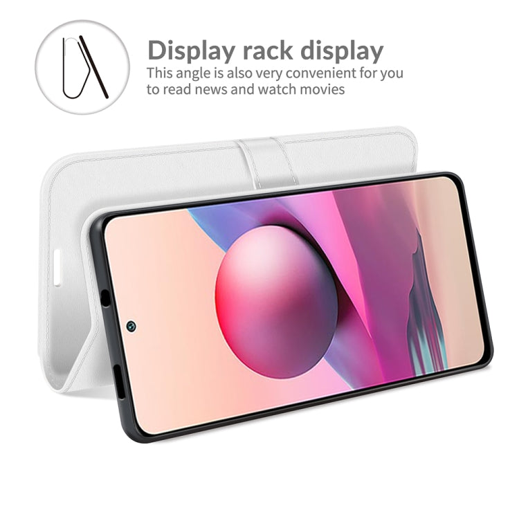 For Xiaomi Redmi Note 10S R64 Texture Single Horizontal Flip Protective Case with Holder & Card Slots & Wallet& Photo Frame