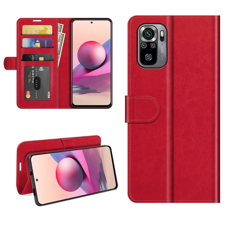 For Xiaomi Redmi Note 10S R64 Texture Single Horizontal Flip Protective Case with Holder & Card Slots & Wallet& Photo Frame