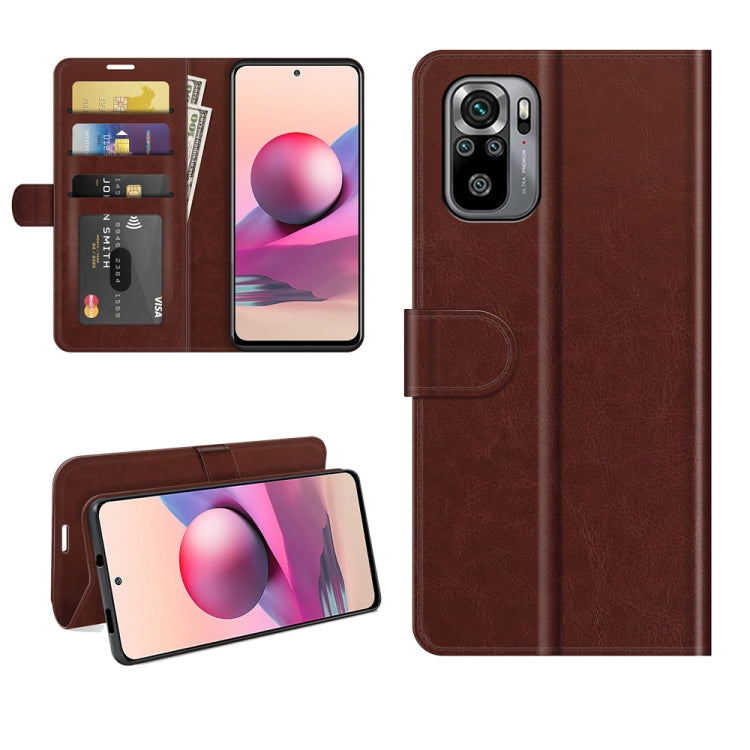 For Xiaomi Redmi Note 10S R64 Texture Single Horizontal Flip Protective Case with Holder & Card Slots & Wallet& Photo Frame