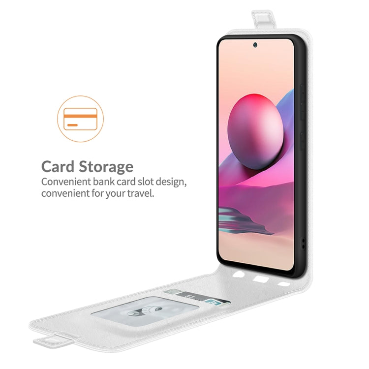 For Xiaomi Redmi Note 10S R64 Texture Single Vertical Flip Leather Protective Case with Card Slots & Photo Frame