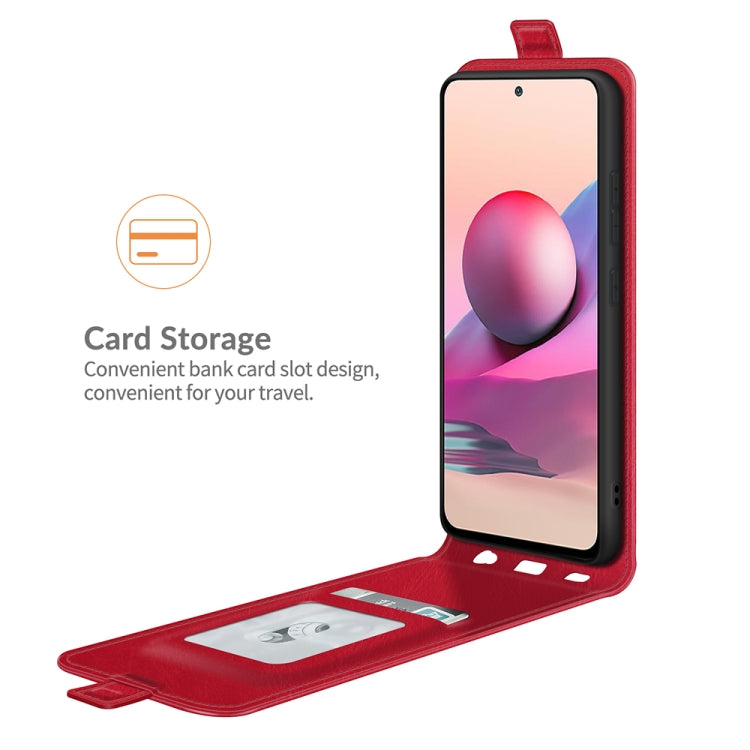 For Xiaomi Redmi Note 10S R64 Texture Single Vertical Flip Leather Protective Case with Card Slots & Photo Frame
