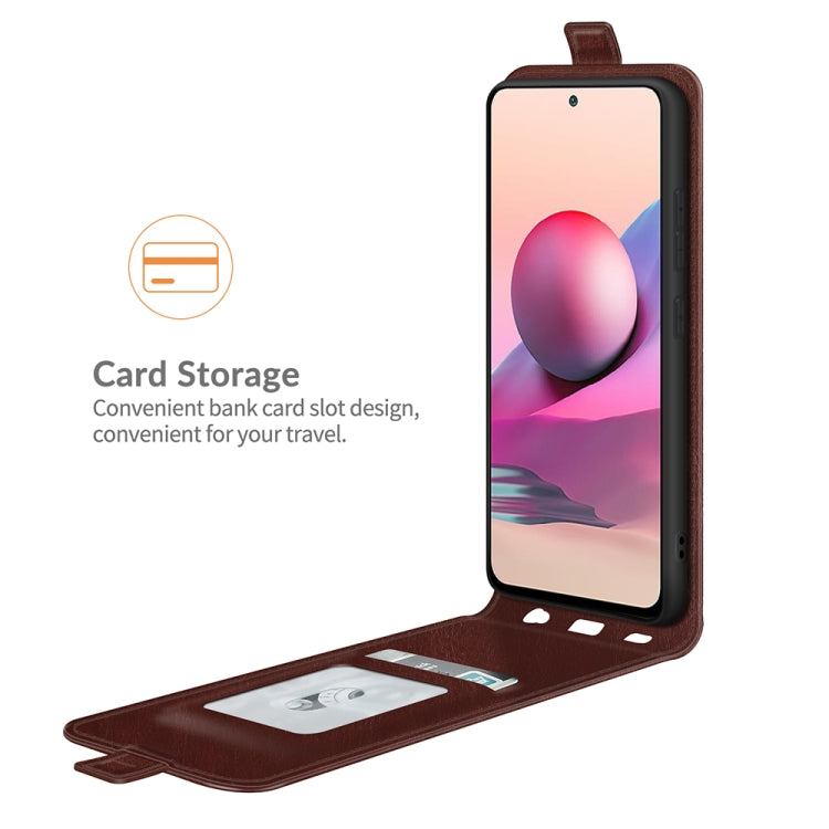For Xiaomi Redmi Note 10S R64 Texture Single Vertical Flip Leather Protective Case with Card Slots & Photo Frame