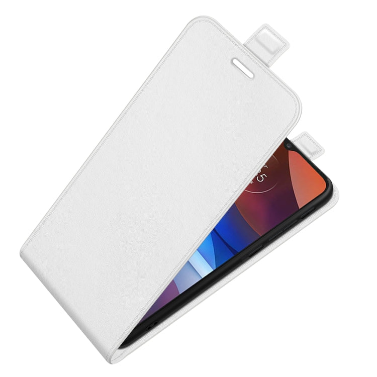 For Motorola Moto E7 Power R64 Texture Single Vertical Flip Leather Protective Case with Card Slots & Photo Frame