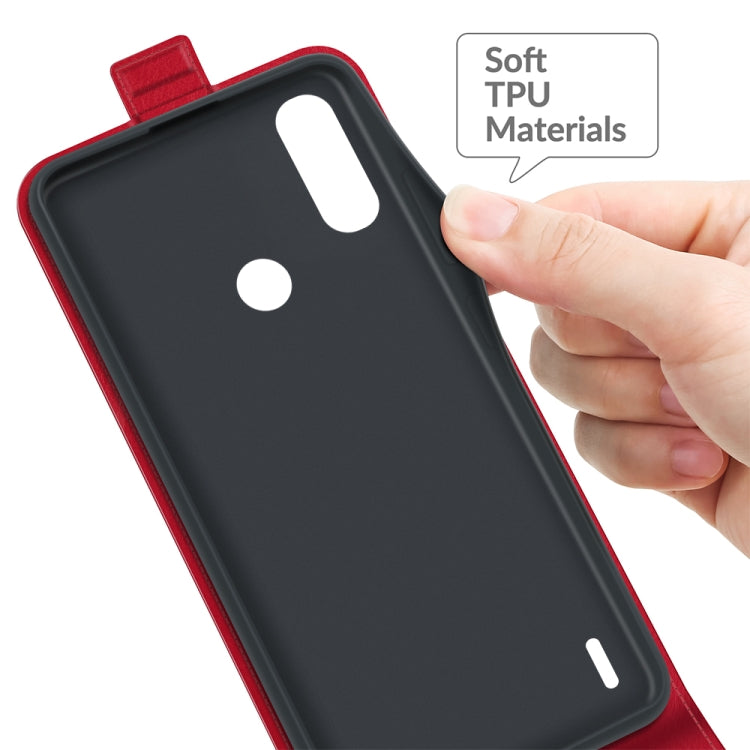 For Motorola Moto E7 Power R64 Texture Single Vertical Flip Leather Protective Case with Card Slots & Photo Frame