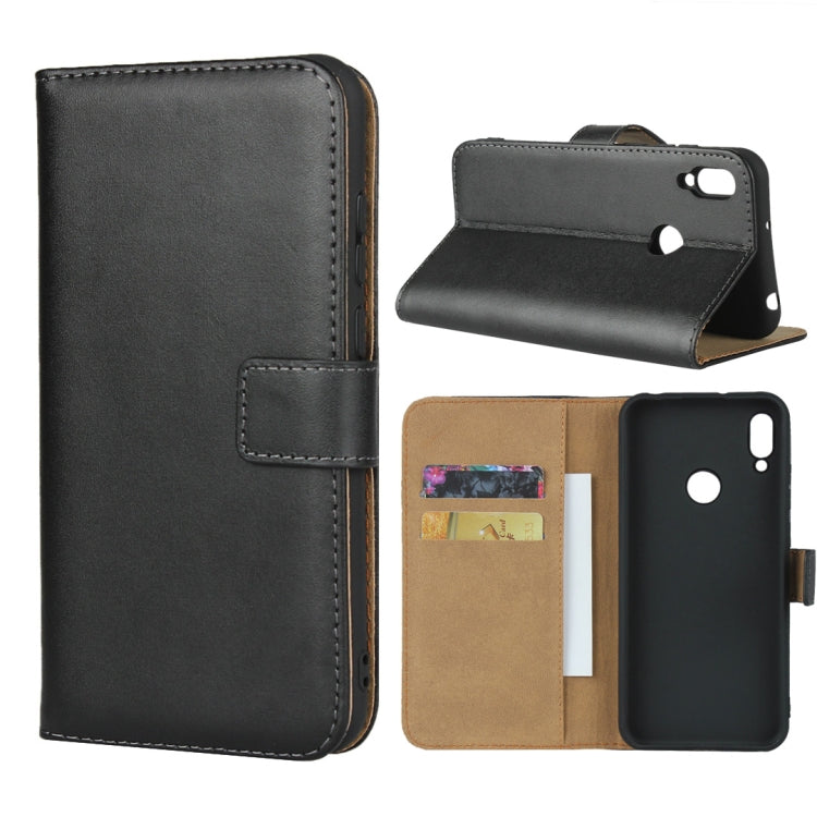Horizontal Flip Leather Case for Huawei Y6 (2019), with Magnetic Buckle & Holder & Card Slots & Wallet(Black)