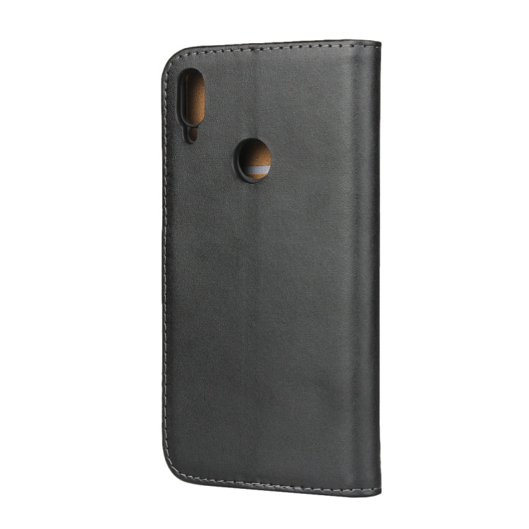 Horizontal Flip Leather Case for Huawei Y6 (2019), with Magnetic Buckle & Holder & Card Slots & Wallet(Black)