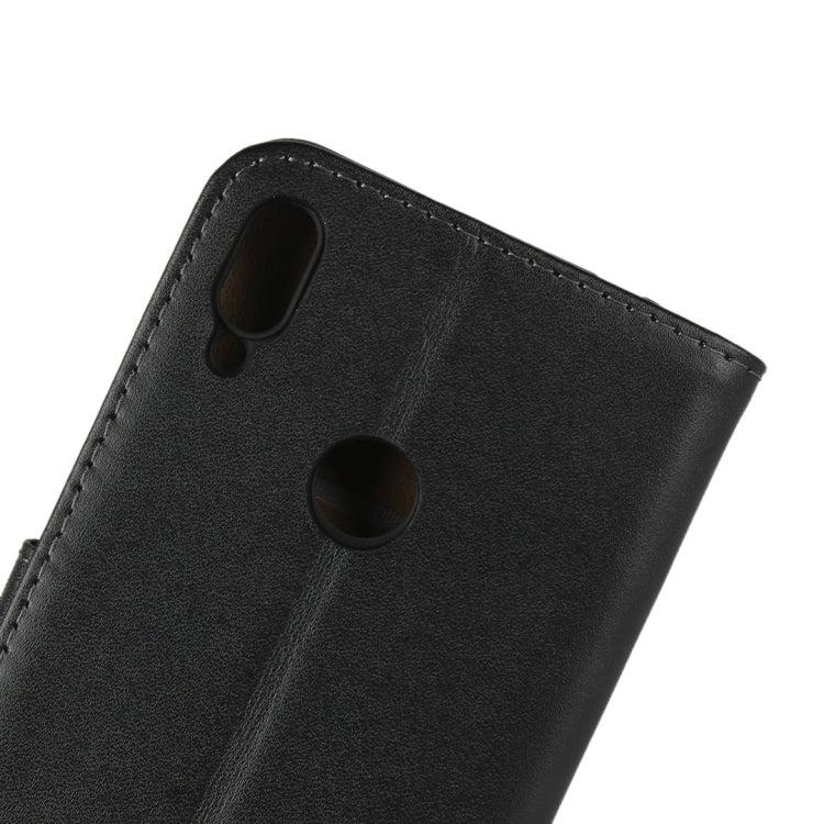 Horizontal Flip Leather Case for Huawei Y6 (2019), with Magnetic Buckle & Holder & Card Slots & Wallet(Black)