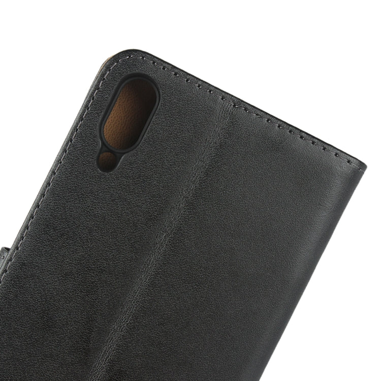 Horizontal Flip Leather Case for Huawei Y6 Pro (2019), with Magnetic Buckle & Holder & Card Slots & Wallet(Black)