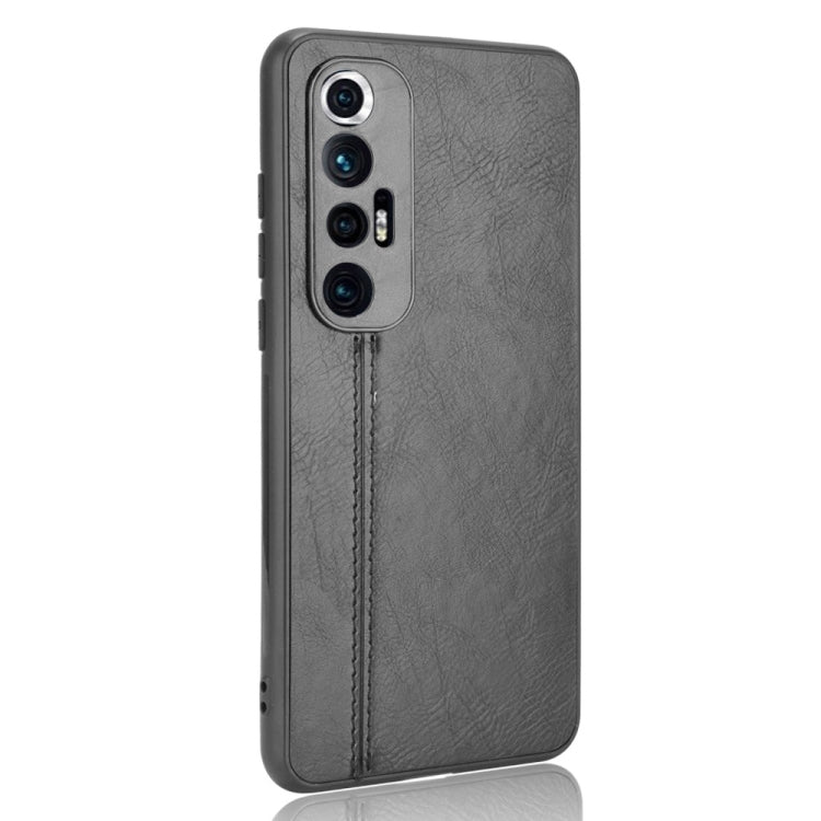 For Xiaomi Mi 10S Shockproof Sewing Cow Pattern Skin PC + PU + TPU Case