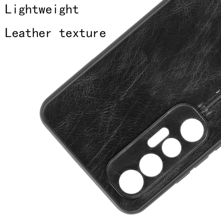 For Xiaomi Mi 10S Shockproof Sewing Cow Pattern Skin PC + PU + TPU Case