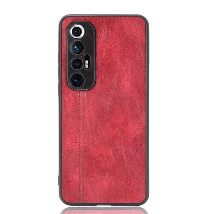 For Xiaomi Mi 10S Shockproof Sewing Cow Pattern Skin PC + PU + TPU Case