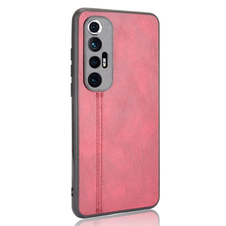 For Xiaomi Mi 10S Shockproof Sewing Cow Pattern Skin PC + PU + TPU Case