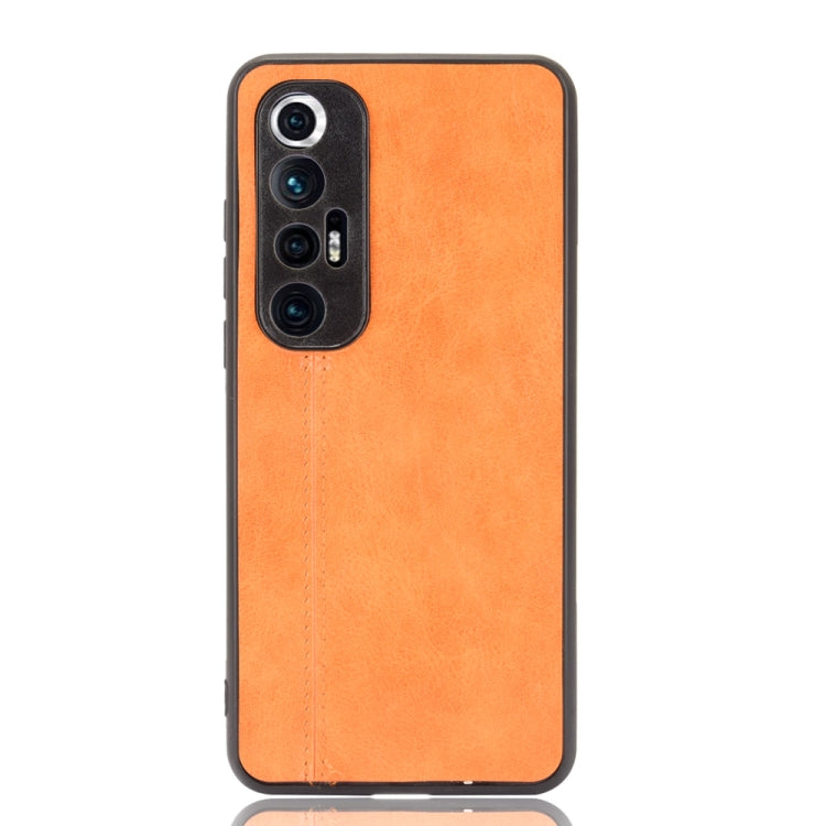 For Xiaomi Mi 10S Shockproof Sewing Cow Pattern Skin PC + PU + TPU Case