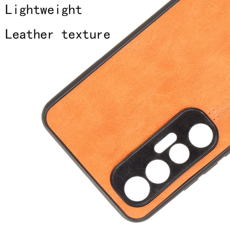 For Xiaomi Mi 10S Shockproof Sewing Cow Pattern Skin PC + PU + TPU Case