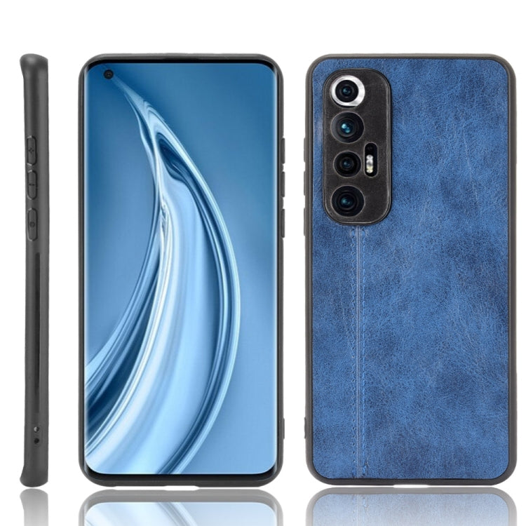 For Xiaomi Mi 10S Shockproof Sewing Cow Pattern Skin PC + PU + TPU Case