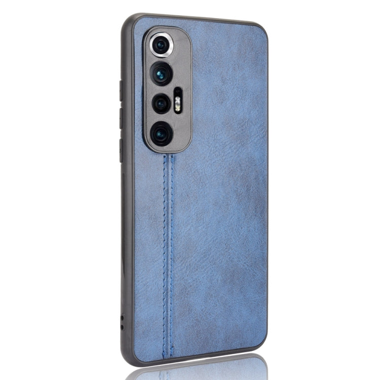 For Xiaomi Mi 10S Shockproof Sewing Cow Pattern Skin PC + PU + TPU Case