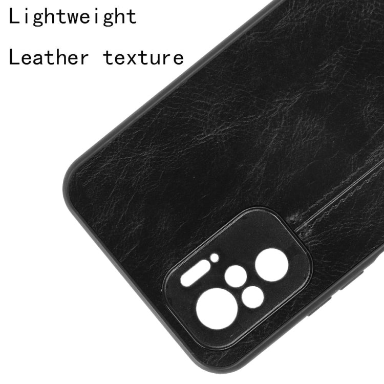 For Xiaomi Redmi Note 10 4G / Note 10S Shockproof Sewing Cow Pattern Skin PC + PU + TPU Case