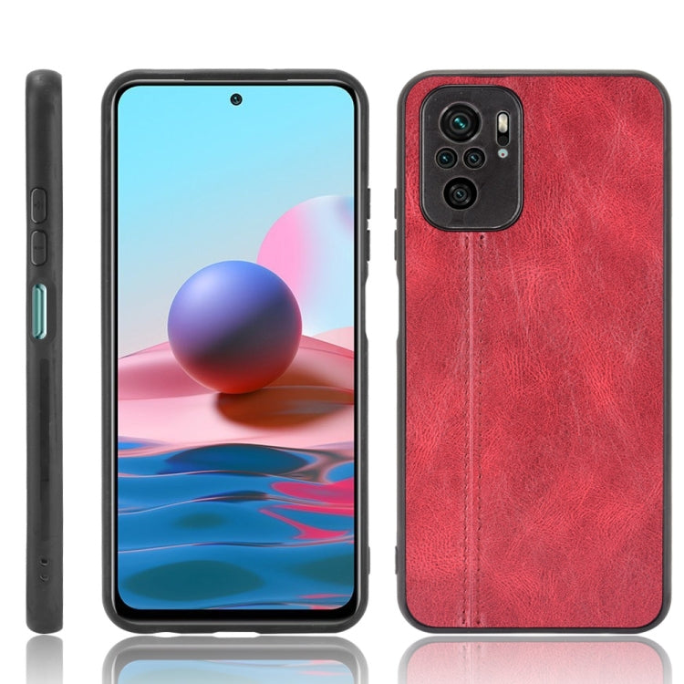 For Xiaomi Redmi Note 10 4G / Note 10S Shockproof Sewing Cow Pattern Skin PC + PU + TPU Case