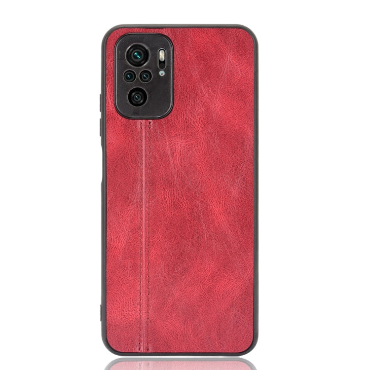 For Xiaomi Redmi Note 10 4G / Note 10S Shockproof Sewing Cow Pattern Skin PC + PU + TPU Case