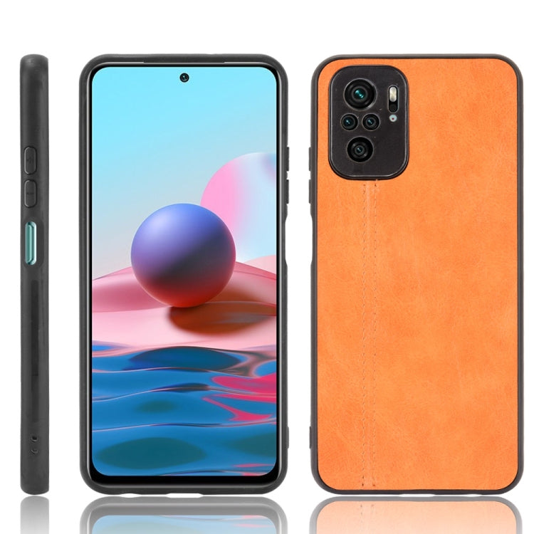 For Xiaomi Redmi Note 10 4G / Note 10S Shockproof Sewing Cow Pattern Skin PC + PU + TPU Case