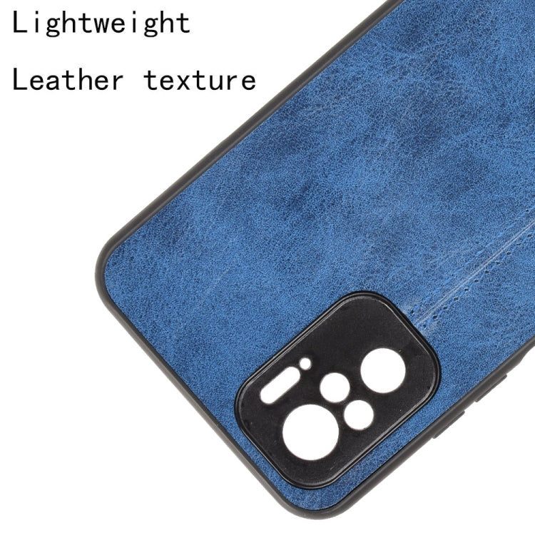 For Xiaomi Redmi Note 10 4G / Note 10S Shockproof Sewing Cow Pattern Skin PC + PU + TPU Case