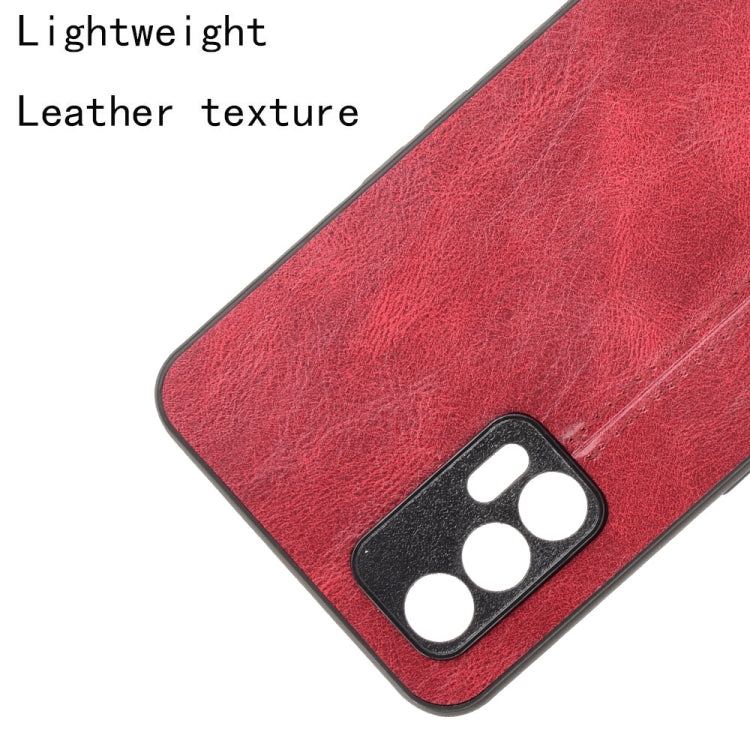 For OPPO Realme GT Shockproof Sewing Cow Pattern Skin PC + PU + TPU Case