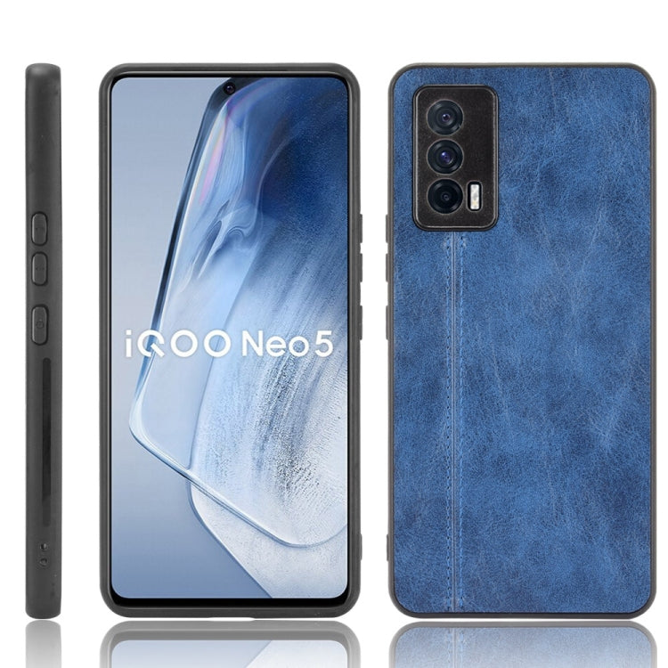 For vivo iQOO Neo5 Shockproof Sewing Cow Pattern Skin PC + PU + TPU Case