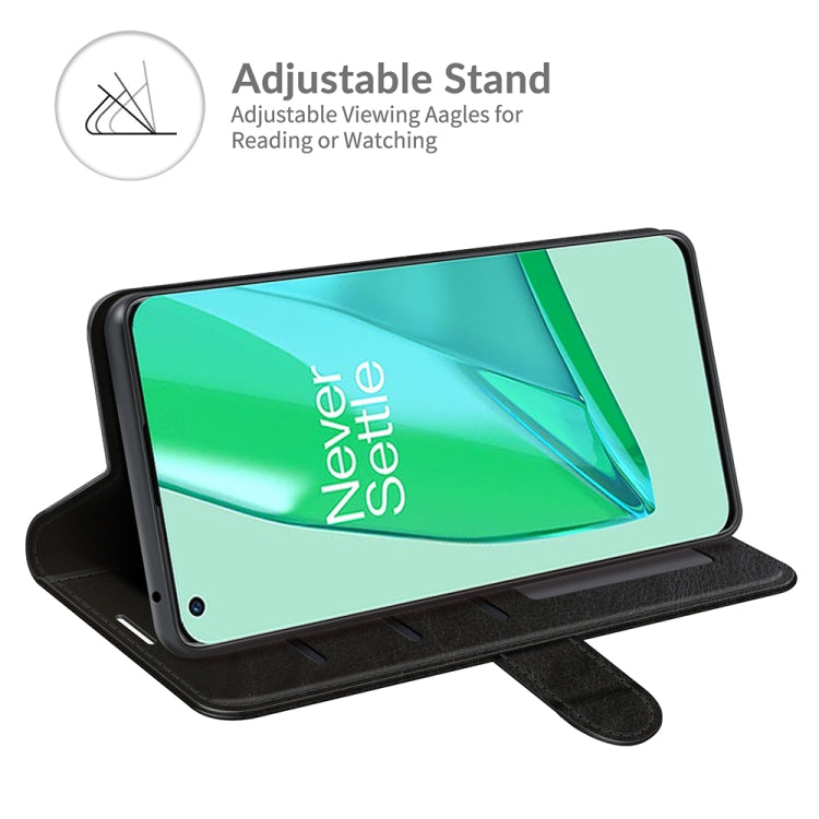 For OnePlus 9 Pro R64 Texture Single Horizontal Flip Protective Case with Holder & Card Slots & Wallet& Photo Frame