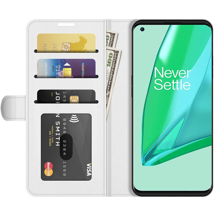 For OnePlus 9 Pro R64 Texture Single Horizontal Flip Protective Case with Holder & Card Slots & Wallet& Photo Frame