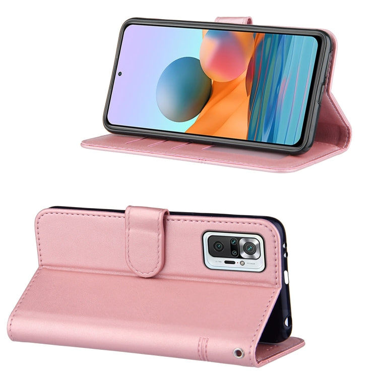 For Xiaomi Redmi Note 10 Pro /Note 10 Pro Max Stitching Calf Texture Buckle Horizontal Flip Leather Case with Holder & Card Slots & Wallet & Lanyard