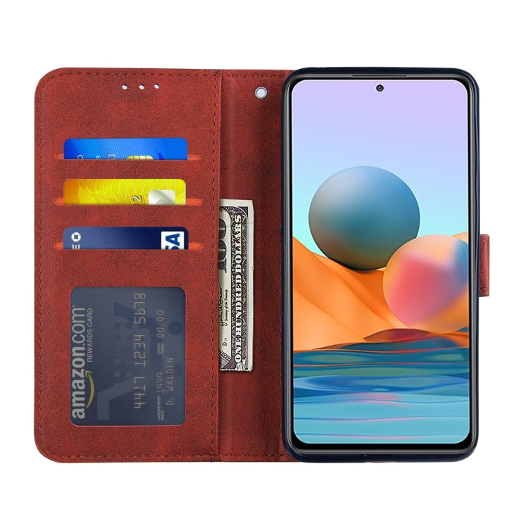 For Xiaomi Redmi Note 10 Pro /Note 10 Pro Max Stitching Calf Texture Buckle Horizontal Flip Leather Case with Holder & Card Slots & Wallet & Lanyard
