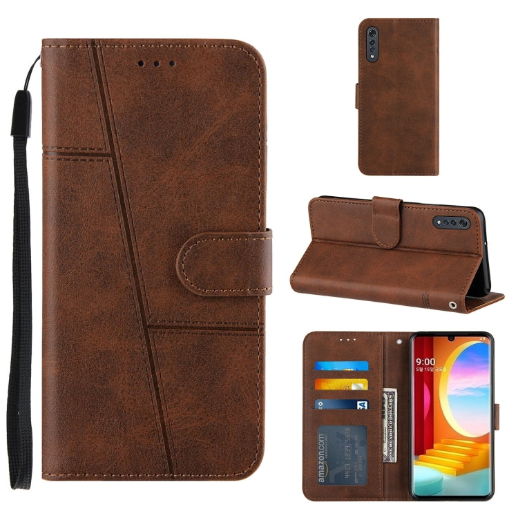 For LG Velvet (4G / 5G) / G9 Velvet Stitching Calf Texture Buckle Horizontal Flip Leather Case with Holder & Card Slots & Wallet & Lanyard